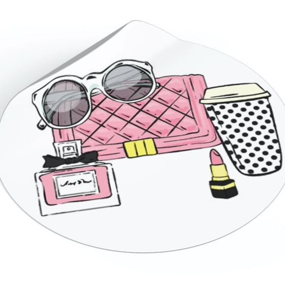 x100 Fashion Handbag Sticker Seals Handmade Fashion Girl Scrapbook Stickers - Picture 6 of 12